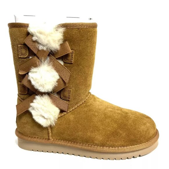 Koolaburra Womens Victoria Short Boot Chestnut 5 M - Picture 1 of 6